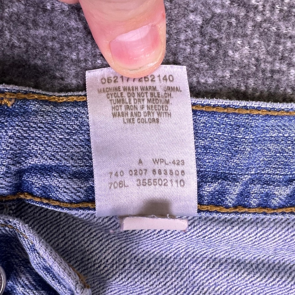 Levis 550 Shorts Mens 36 Relaxed Fit Blue Denim Jean Med Wash Bermuda Casual Dad - Picture 11 of 11